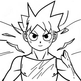 Pagina da Colorare di Killua con Poteri Elettrici | pagina da colorare Killua