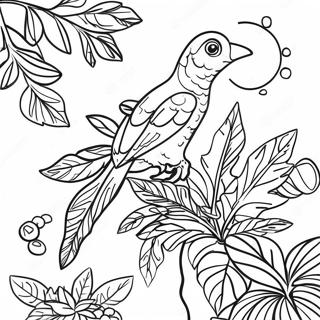 Pagina da Colorare di Vite Tropicale | pagina da colorare Vite
