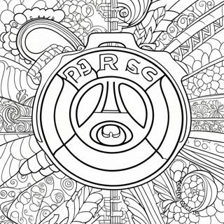 Pagina da Colorare Logo PSG | pagina da colorare PSG