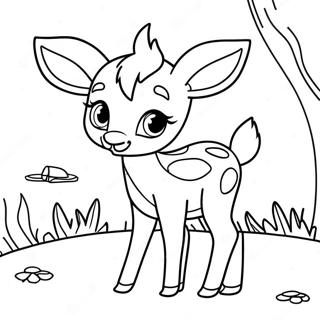 Pagina da Colorare di Bambi | pagina da colorare Bambi