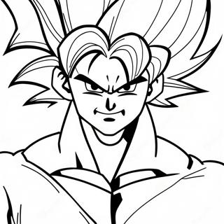 Pagina da Colorare di Goku Super Saiyan | pagina da colorare Goku e Vegeta
