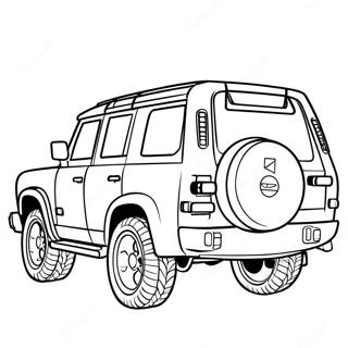 Pagina da Colorare di un SUV | pagina da colorare SUV