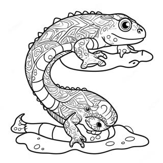 Pagina da Colorare Salamandra | pagina da colorare Salamandra