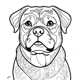Pagina da Colorare del Rottweiler | pagina da colorare Rottweiler