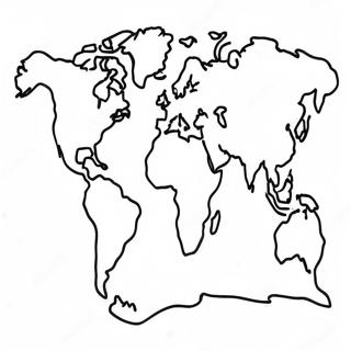 Pagina da Colorare dei Continenti Colorati | pagina da colorare Continenti