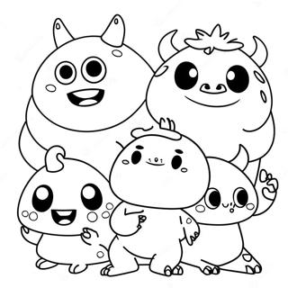 Pagina da colorare di mostri amichevoli di Class Dojo | pagina da colorare Class Dojo