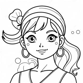 Pagina da colorare del personaggio Nami | pagina da colorare Nami