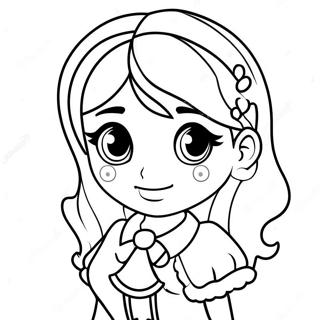 Pagina da Colorare del Personaggio Ruby di Rainbow High | pagina da colorare Rainbow High Ruby