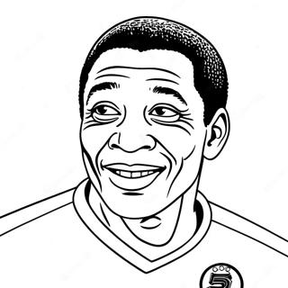 Pagina da colorare della leggenda del calcio Pelé | pagina da colorare Pele
