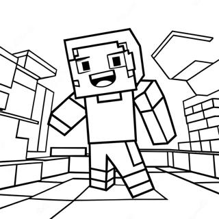 Pagina da Colorare di Alex di Minecraft | pagina da colorare Minecraft Alex