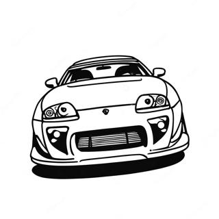 Pagina da Colorare di Auto Supra | pagina da colorare Supra