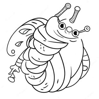 Pagina da Colorare della Larva | pagina da colorare Larva