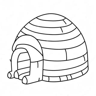 Pagina da Colorare dell'Igloo | pagina da colorare Igloo