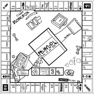 Pagina da Colorare Tabellone del Gioco Monopoly | pagina da colorare Monopoli
