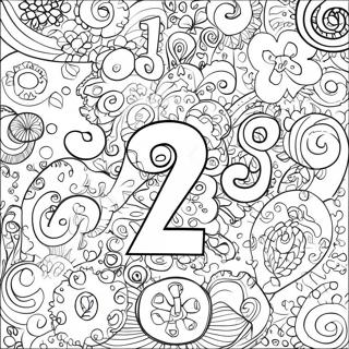 Pagina da Colorare dei Numeri Colorati | pagina da colorare Numeri
