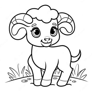 Pagina da Colorare di un Carino Agnello | pagina da colorare Pecore