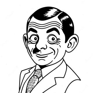 Pagina da Colorare di Mr Bean | pagina da colorare Mr Bean