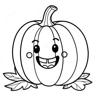 Pagina da Colorare della Zucca Sorridente | pagina da colorare Zucca