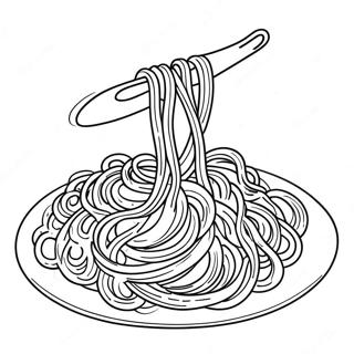 Pagina da Colorare Spaghetti Deliziosi | pagina da colorare Pasta