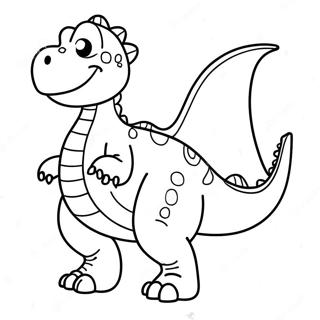 Dinosauro Verde Vivace da Colorare | pagina da colorare Verde