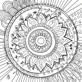 Pagina da Colorare Mandala Boho Gitano | pagina da colorare Boho Gitano
