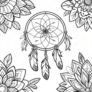 Pagina da Colorare Sogni Bohemien | pagina da colorare Boho Gitano