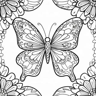 Pagina da Colorare Farfalla Simmetrica | pagina da colorare Simmetria
