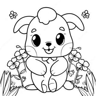 Pagina da Colorare Trifoglio 4-H con Animali | pagina da colorare 4-H