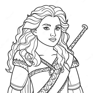 Pagina da colorare con Merida | pagina da colorare Merida