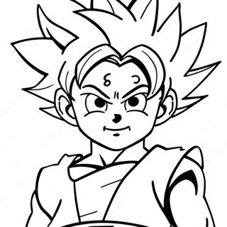 Pagina da Colorare di Goten in Forma Super Saiyan | pagina da colorare Goten