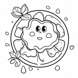 Pagina da Colorare con waffle | pagina da colorare Waffle