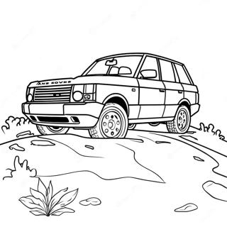 Pagina da Colorare con Range Rover | pagina da colorare Range Rover