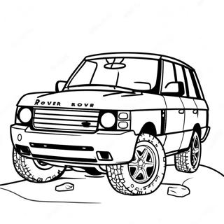 Pagina da Colorare con Range Rover di lusso fuoristrada | pagina da colorare Range Rover