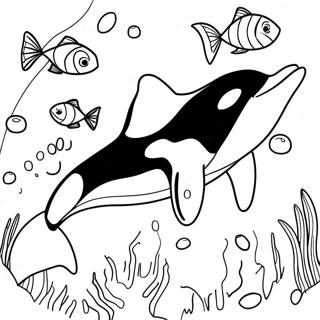 Pagina da Colorare di Orca | pagina da colorare Orca