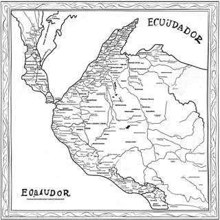 Pagina da Colorare Mappa dell'Ecuador | pagina da colorare Ecuador