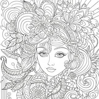 Pagina da Colorare di Linee Intricate | pagina da colorare Linea