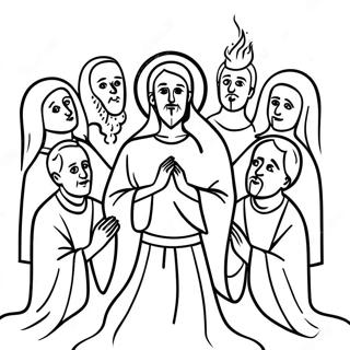 Pagina da Colorare di Pentecoste | pagina da colorare Pentecoste
