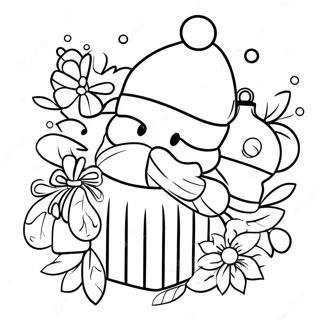 Pagina da colorare di Natale difficile | pagina da colorare Natale Difficile