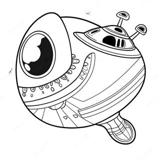 Pagina da Colorare della Nave Spaziale Aliena | pagina da colorare Alien vs Predator
