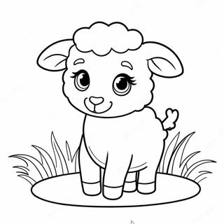 Pagina da colorare di un tenero agnello | pagina da colorare Pecora