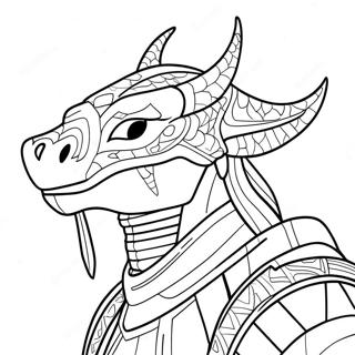 Pagina da Colorare del Dragonborn di Skyrim | pagina da colorare Skyrim