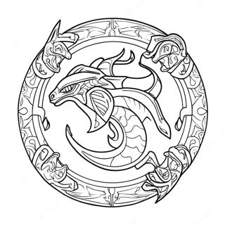 Pagina da Colorare del Logo di Skyrim | pagina da colorare Skyrim