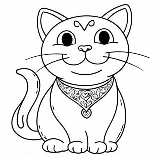 Pagina da Colorare Gatto Sfacciato con Atteggiamento | pagina da colorare Sfacciato