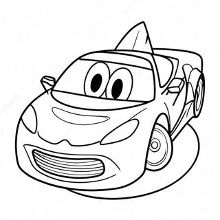 Pagina da Colorare Auto da Corsa di Sonic | pagina da colorare Auto Sonic