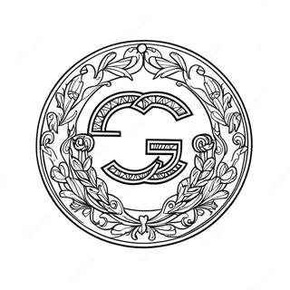 Pagina da Colorare del Logo Gucci | pagina da colorare Gucci