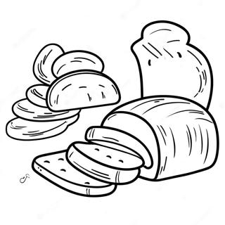 Pagina da colorare del pane | pagina da colorare Pane