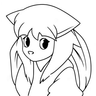 Pagina da Colorare di Inuyasha con Tetsusaiga | pagina da colorare Inuyasha