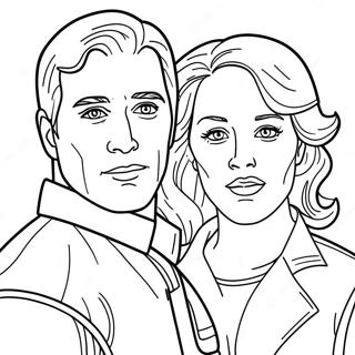 Pagina da Colorare dei Personaggi del Film Turning Red | pagina da colorare Reddito