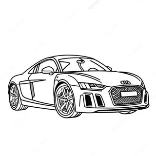 Pagina da Colorare dell'Audi Sportiva | pagina da colorare Audi