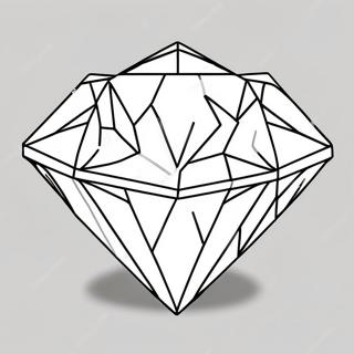 Pagina da Colorare del Diamante Scintillante | pagina da colorare Gioiello
